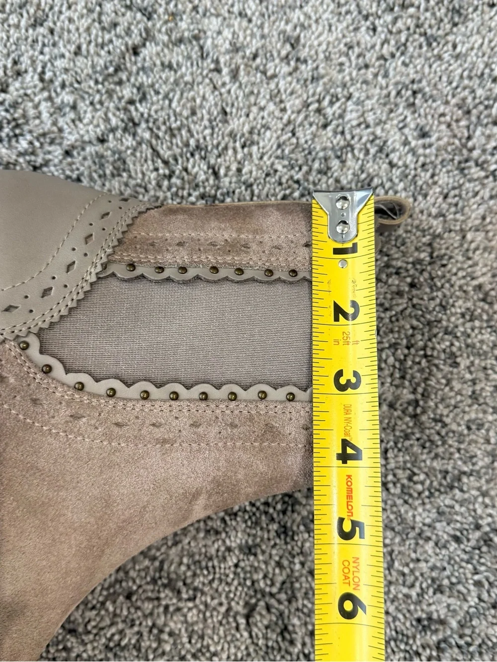 Free People Atlas Chelsea Boots Suede Studded Flats Boho Taupe Women’s 39.5 US 9